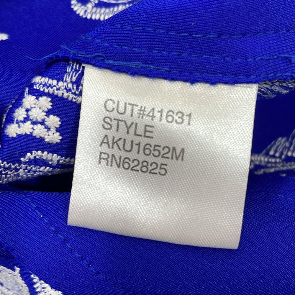 Tadashi Shoji Dress Size S Blue And White Dress EUC Like New Beautiful - Picture 10 of 11